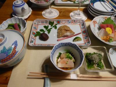 冬の軽井沢♪　Vol.7(第2日）：軽井沢プリンスホテルのドッグコテージ　夕食は日本料理♪