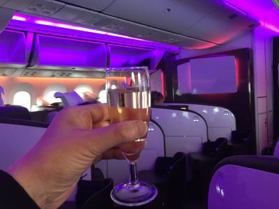 2018年 1月 4日間で弾丸世界一周の旅 最終章 Virgin Atlantic 航空アッパークラス搭乗記 LHR/SFO