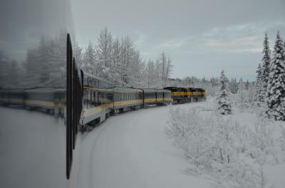 アラスカでオーロラ 4歳&9歳子連れ旅(2) アラスカ鉄道12時間