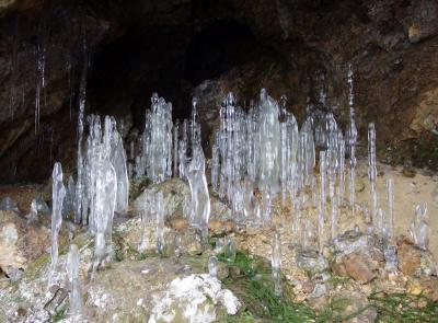 限られた条件下で輝く氷筍探索&洞窟トレッキング