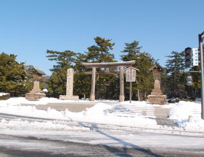 大雪の島根旅行その３　出雲大社と島根県立古代出雲歴史博物館