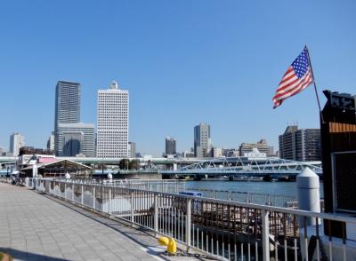 水都大阪 【中之島バンクス】 堂島川の左岸が めっちオシャレやねん （堂島大橋 封鎖 32年3月まで）