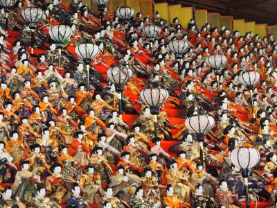 可睡斎　遠州三山　その③　ひな祭り　32段1200体もの雛人形と傘福!　室内牡丹園も見事でした!