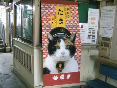 たま駅長に(*^-^)ゞ　敬礼♪