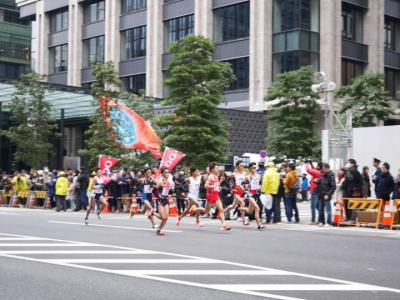 2018年:冬:TOKYO MARATHON2018!:故郷の幼馴染友人A君が地方のハーフマラソンに優勝して臨んだ大会だったので応援に行く!(家族3人で!)