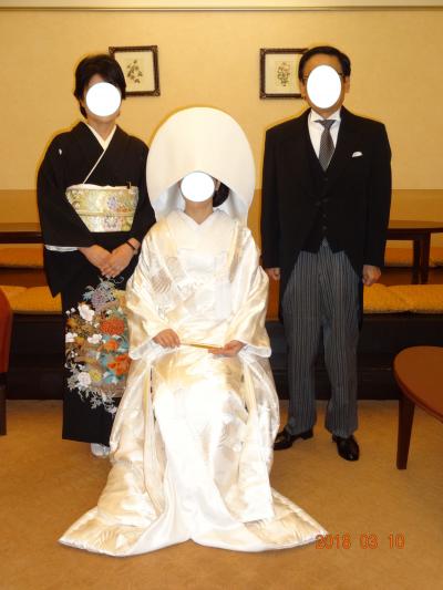 娘の結婚式　　於：雅叙園（東京、目黒）　３月　吉日　２０１８年