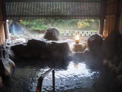 2016年11月、やまびこ旅館に宿泊（朝の館内温泉めぐり②くりぬき湯～立ち湯～婦人大浴場～大理石風呂～親子ひのき風呂～岩風呂）