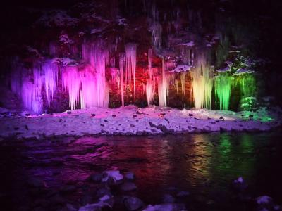 秩父にお出かけ、夜はまたまた行ってみた三十槌の氷柱