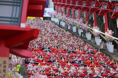 街はひな人形一色、かつうらビックひな祭り