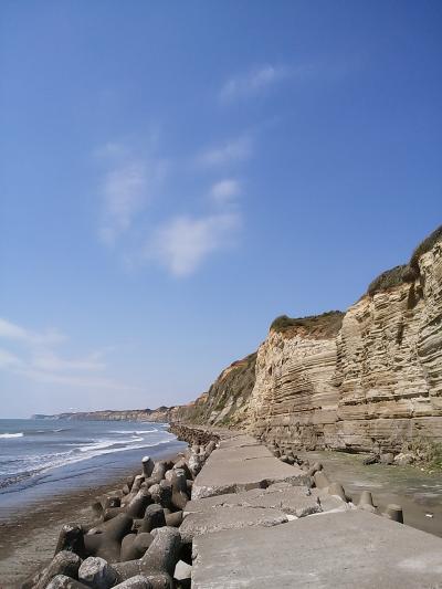 快晴の銚子　屏風ヶ浦、地球が丸く見える丘展望台
