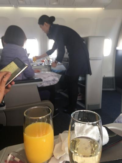 バンコクnで甥っ子家族とdinnerに air China で