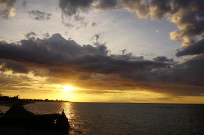 灯台からの夕日