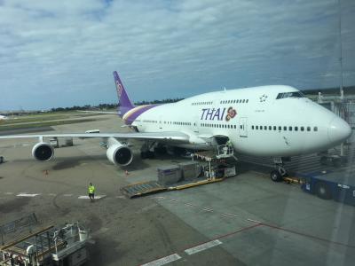 タイ航空747-400ビジネスクラスでバンコクへ！