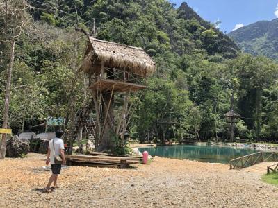 【バンビエン Vangvieng】ブルーラグーンの街。。のんびり過ごす