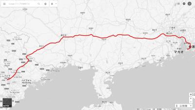 香港からハノイへ陸路で移動。