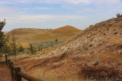 キャンプしに、はるばるオレゴン、カリフォルニア　Day１６-４（ジョンデイ化石層国定公園　化石の宝庫・Leaf Fossil Trailの後、Painted Hills UnitからSheep Rock Unitに向けてドライブ）