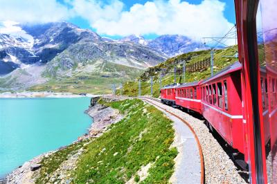 スイス、半端ないってー☆*. 絶景スイス 2018 ① レーティッシュ鉄道で行こう！ベルニナ線で大興奮！アルブラ線で大失敗～。