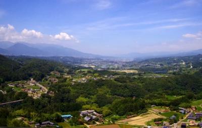 ドローン持参で長野で車中泊 （２/８）そばの城近郷から飯田の町を空撮してみよう