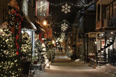 クリスマスのケベックシティーとモントリオール