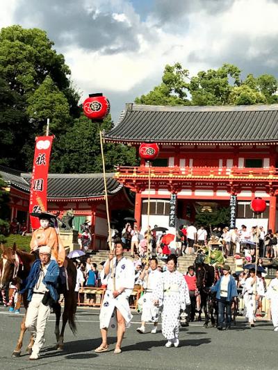 2018年　祇園祭今回もラッキーな出来事が！①7月10日　長刀鉾とお迎え提灯と神輿洗編　　