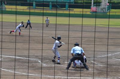 島田球場で高校野球を見て来ました 2018.07.15 =2.島田球場で高校野球観戦=