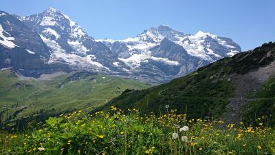 目標クリア～♪♪  アルプス三山見ながらハイキング♪ / ⑥ 超ド運痴がTRY♪ スイスでちょこっとハイキングの旅