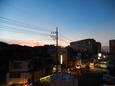 ふじみ野市から見られた素晴らしい夕景色