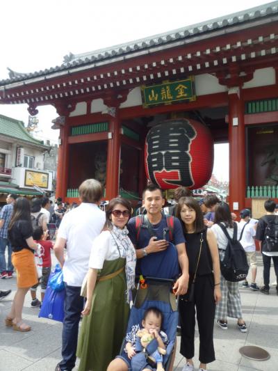 息子夫婦と孫の日本滞在記(浅草散策＆八王子グルメ) 2018/08/18-21