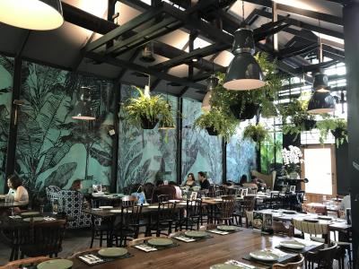 2018年9月 バンコク出張記 DPS-BKK-HND/ビジネスクラス TG432の席だけファーストでバンコクへ。Bangkokお洒落Cafeベスト5の”KIEW-KAI-KA”に内装調査に行ってきた。編