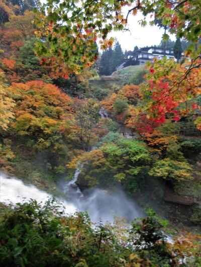 ２０１７年１０月　錦秋の東北　２日目その１　天童と銀山温泉紅葉散歩。雄勝で稲庭うどんを食べました。