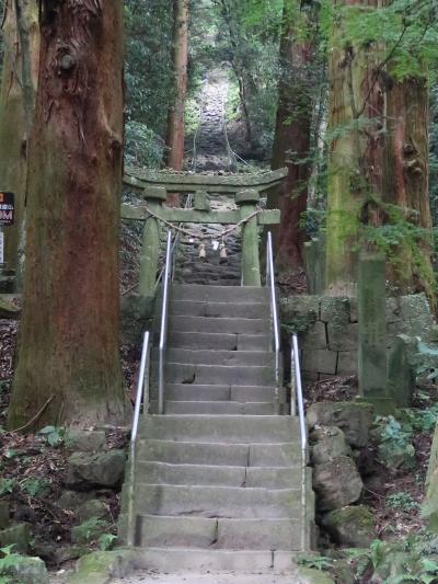 国東-7　熊野神社の森・熊野権現の道を往く　☆自然石を乱積にした石段を登って