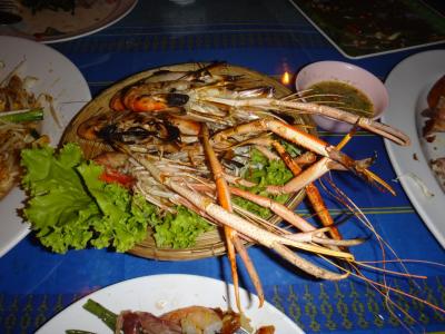 バンコクで友人と海老を食べてきました