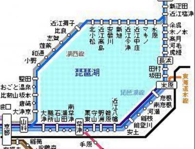 電車で琵琶湖1周 ただ乗っているだけ  京都駅で降りてラーメンを食す