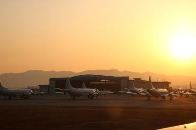 夕暮れの岩国基地