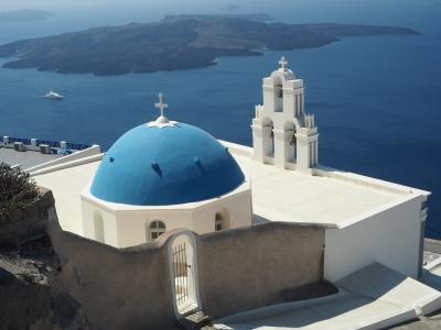 ギリシャ、アテネとエーゲ海クルーズ6:サントリーニ島フィラ