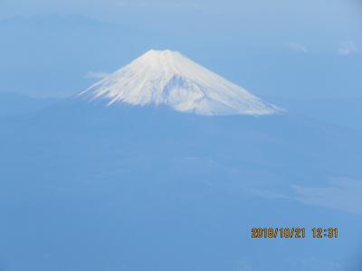 福岡空港～東京・羽田空港間での空撮④静岡～伊豆半島～大島～東京国際空港