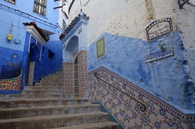 2018年春　モロッコ旅行　シャウエンは猫の街青の街