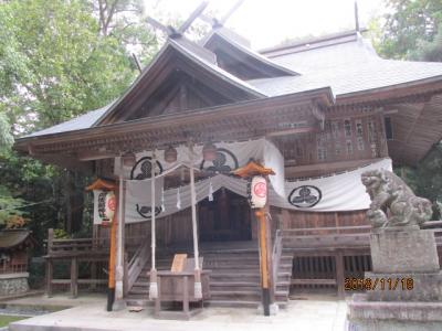 秋川渓谷「阿伎留～城山～石舟橋」紅葉狩り（２）阿伎留神社。