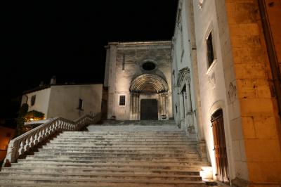 美しき南イタリア旅行♪　Vol.606(第20日）☆イタリア美しき村「ペスココスタンツォ」夜景の美しい大聖堂♪