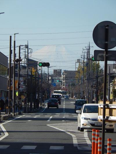 上福岡駅から見られた富士山