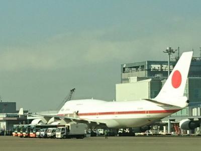 B747-47C 日本国政府専用機と羽田で遭遇。