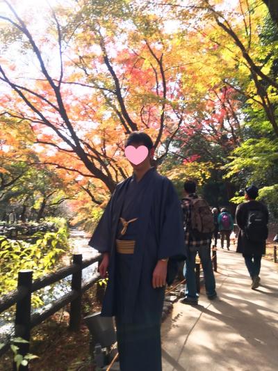 着物で行く子連れ旅　紅葉の京都　北野・嵐山