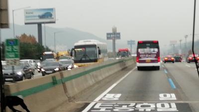 KORAIL PASS ３日間　帰国日　高速バスでソウル～大邱、大邱空港　2018年11月