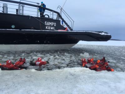 サンタクロース村、砕氷船サンポ号とオーロラ