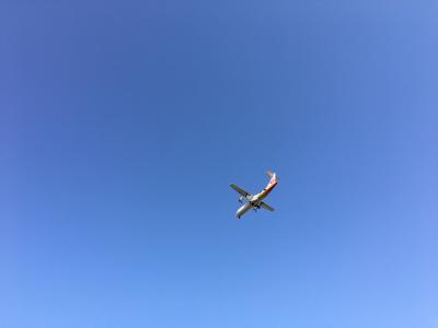 千里川土手と伊丹スカイパークに飛行機を見に行く