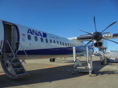 元旦空の旅ー２　ＡＮＡ３２３１　ＮＲＴ→ＳＤＪ ＤＨＣ－８