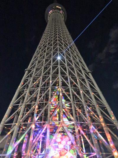 東京スカイツリー  カラフルクリスマス　イルミネーション　☆プロジェクションマッピングも