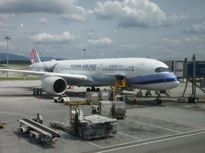 チャイナエアライン　ビジネスクラス　クアラルンプールから台北　A350