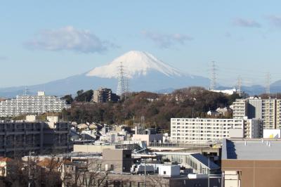 吉田町大日谷公園とその上から見える富士山