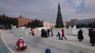 地球の駆け抜け方3～クリスマスの極東ロシア～Vol2 氷の街！ハバロフスク。凍りついたアムール川。